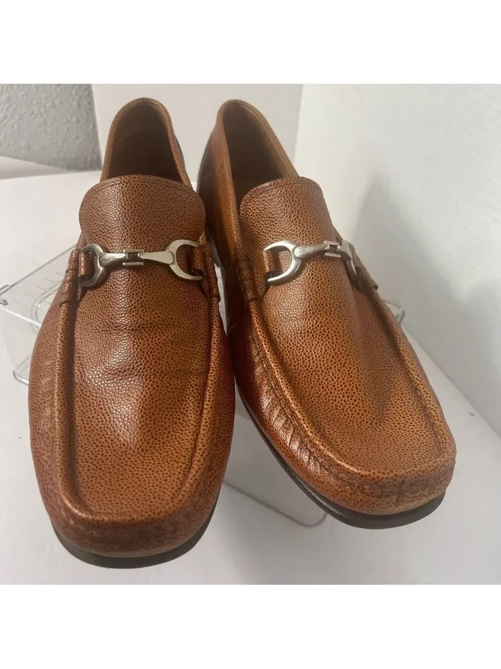 DONALD PLINER Men’s Leather Saddle Darrin Loafer Horsebit Buckle Quiet Luxury 13